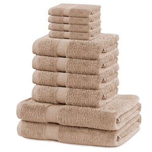 Set ručníků DecoKing Kunis béžové, velikost 2*70x140+4*50x100+4*30x50