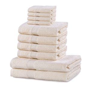 Set ručníků DecoKing Kunis ecru, velikost 2*70x140+4*50x100+4*30x50