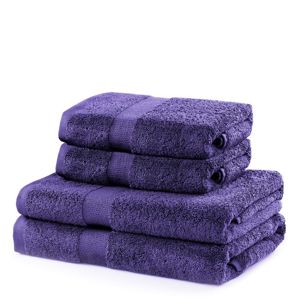 Set fialových ručníků DecoKing Niki, velikost 2*70x140+2*50x100