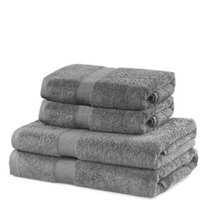 Set šedých ručníků DecoKing Niki, velikost 2*70x140+2*50x100