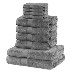 Set ručníků DecoKing Kunis šedé, velikost 2*70x140+4*50x100+4*30x50