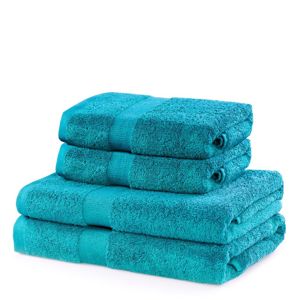 Set tyrkysových ručníků DecoKing Niki, velikost 2*70x140+2*50x100
