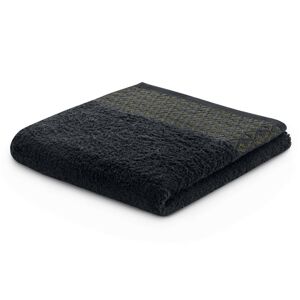 Bavlněný ručník DecoKing Andrea černý, velikost 50x90