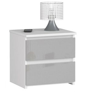 Avord Noční stolek CL2 40 cm bílý/šedý