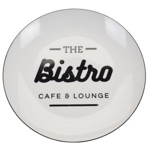 DekorStyle Bílý porcelánový talíř- Bistro 26cm