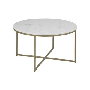Hector Konferenční kulatý stolek Alisma 4 mramor bílý/zlatá