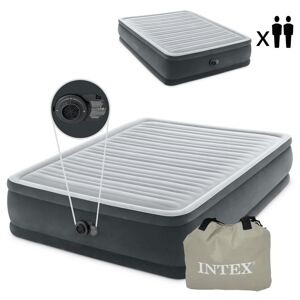 INTEX Nafukovací matrace s automatickou pumpou DELUXE II šedá