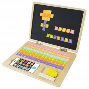 ECOTOYS Dřevěný laptop s magnetickou deskou Eco Toys