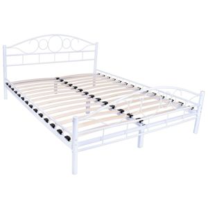 TZB Kovová postel Arrigo  dvoulůžko 140x200 - bílé
