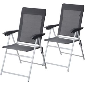 Rongomic Sada dvou zahradních židlí ELEANOR šedá