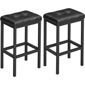 SONGMICS Sada barových židlí Uno 2 ks černá