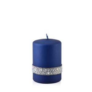 Mondex Malá svíčka CRYSTAL 7x10 cm modrá