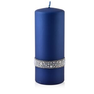 Mondex Vysoká svíčka CRYSTAL 7x17,5 cm modrá