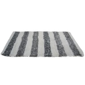 DekorStyle Koupelnový kobereček Stripa bílo-šedý