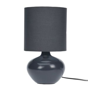 DekorStyle Keramická stolní lampa 32 cm- Šedá 