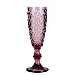 DekorStyle Sklenice na šampaňské DIAMENT 170 ml růžová