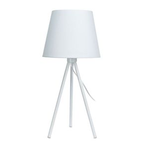 DekorStyle Bílá stolní lampa se stínidlem 55 cm