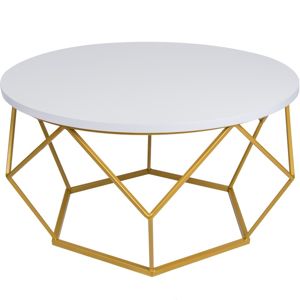 DekorStyle Konferenční stolek DIAMENT zlatý
