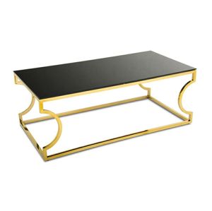 DekorStyle Konferenční stolek Luno Gold Black