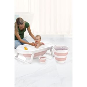 L'essentiel Dětská vanička s kbelíky Bathylda růžovo-bílá