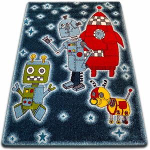 3kraft Kusový koberec KIDS roboty černá C419