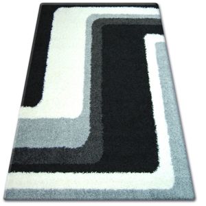3kraft Kusový koberec SHAGGY ZENA CLAIRE bílý / černý
