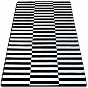 3kraft Kusový koberec SKETCH MATTHEW bílý / černý - pásky