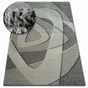 3kraft Kusový koberec SHADOW 8594 hnědý / světle béžový