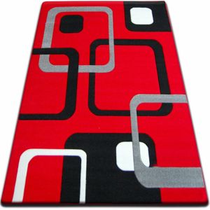 3kraft Kusový koberec FOCUS - F240 červený čtverce