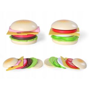 ECOTOYS Dřevěný hamburger pro děti