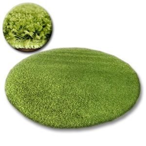 3kraft Kulatý koberec SHAGGY GALAXY zelený