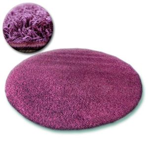 3kraft Kulatý koberec SHAGGY GALAXY fialový