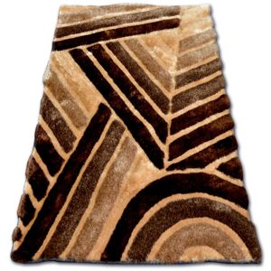 3kraft Kusový koberec SHAGGY SOFT - 3D AIDAN hnědý
