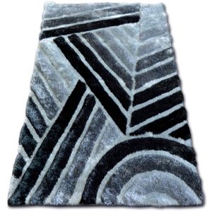 3kraft Kusový koberec SHAGGY SOFT - 3D ALFIE šedý