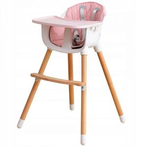 Dětská jídelní židlička 2v1 EcoToys KOGNIT růžová