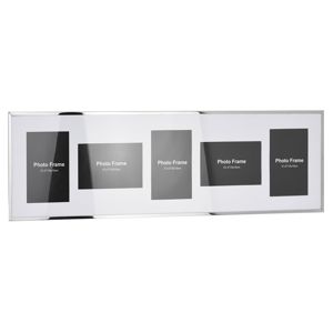 DekorStyle Nástěnný rámeček pro 5 fotografií 10 x 15 cm - bílá