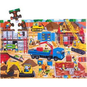 Bigjigs Toys Podlahové puzzle Staveniště 48 dílků vícebarevné