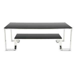 DekorStyle Konferenční stolek KIETO stříbrný