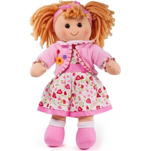 Bigjigs Toys Látková panenka KELLY 34 cm růžová