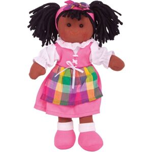 Bigjigs Toys Látková panenka JESSICA 28 cm růžová