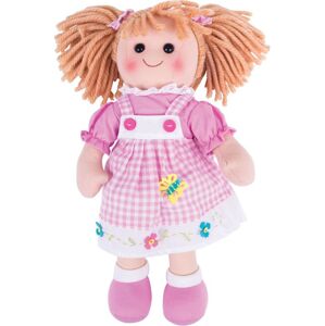 Bigjigs Toys Látková panenka EVE 34 cm růžová