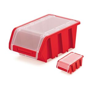 Prosperplast Plastový úložný box uzavíratelný Truck Plus červený, varianta 19,5 cm