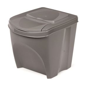 PlasticFuture Odpadkový koš DEILA 25 L šedý