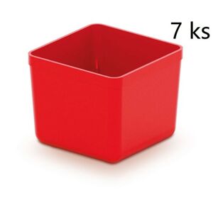 Prosperplast Set 7 plastových boxů na nářadí Unite box 5,5x5,5x16,5 cm červený