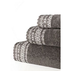 Faro Bavlněný ručník Driada 70x140 cm tmavě šedý