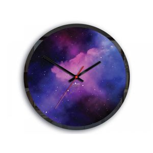 Mazur Nástěnné hodiny Galaxy fialové