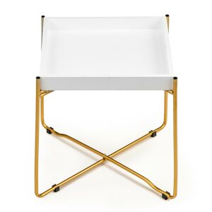 MODERNHOME Odkládací stolek LOFT bílý/zlatý