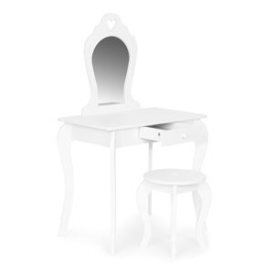 Dětský dřevěný toaletní stolek EcoToys bílý