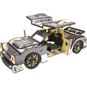 Woodcraft construction kit Dřevěné 3D puzzle Sportovní auto