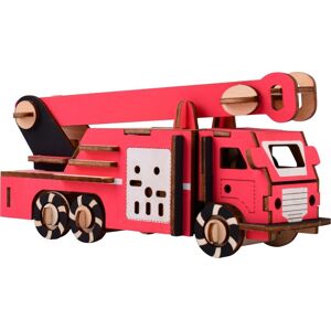 Woodcraft construction kit  Dřevěné 3D puzzle Hasičský vůz červené